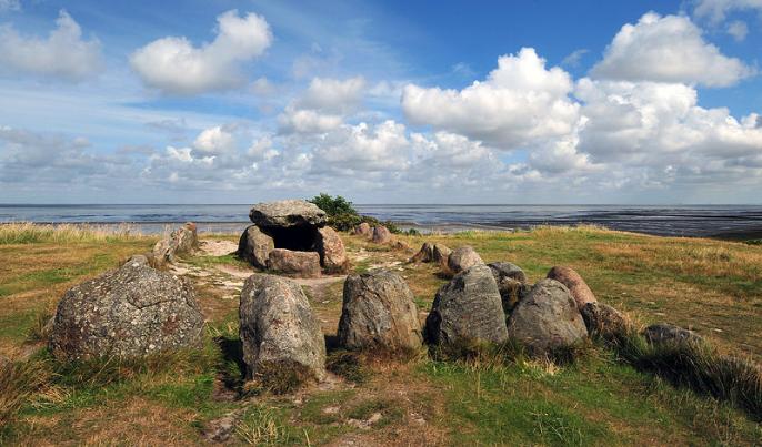 Megalithic grave in Keitum, Sylt, Germany