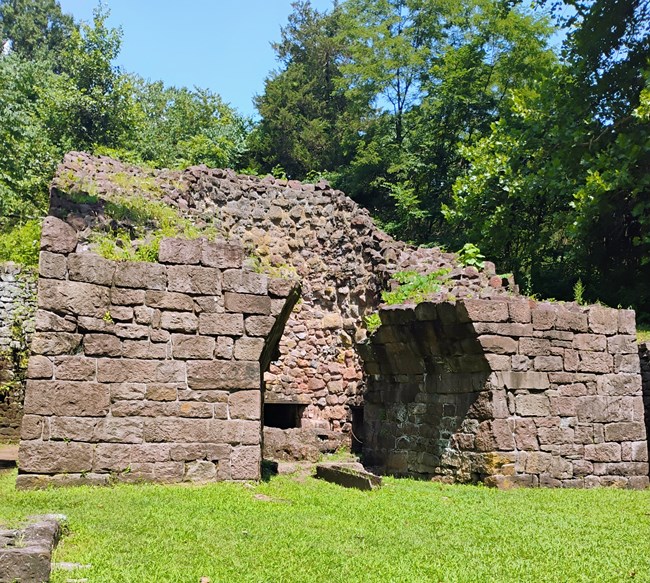 A stone structure ruin