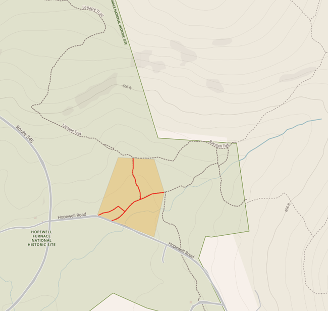 NPS Area map showing closures