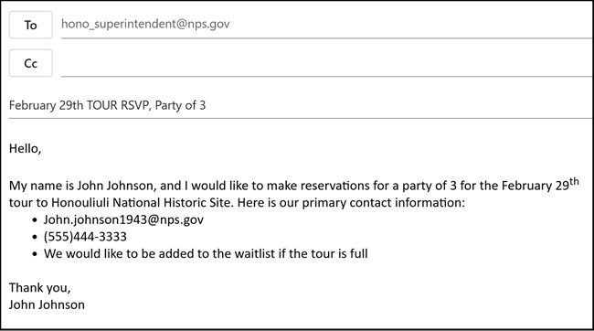 RSVP email example