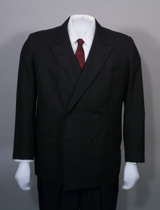 Black suit with faint pin stripe, HSTR 3686.
