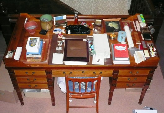 Bess Truman's desk in second floor hall.