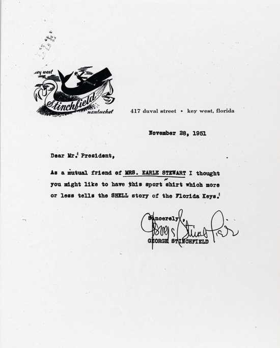 Letter to President Truman from George Stinchfield.