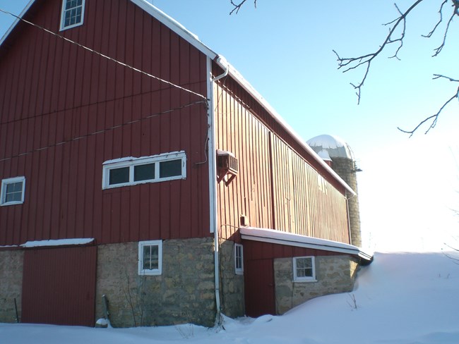 Former Dairy Barn on NPS property in Cross Plains, Wisconsin.