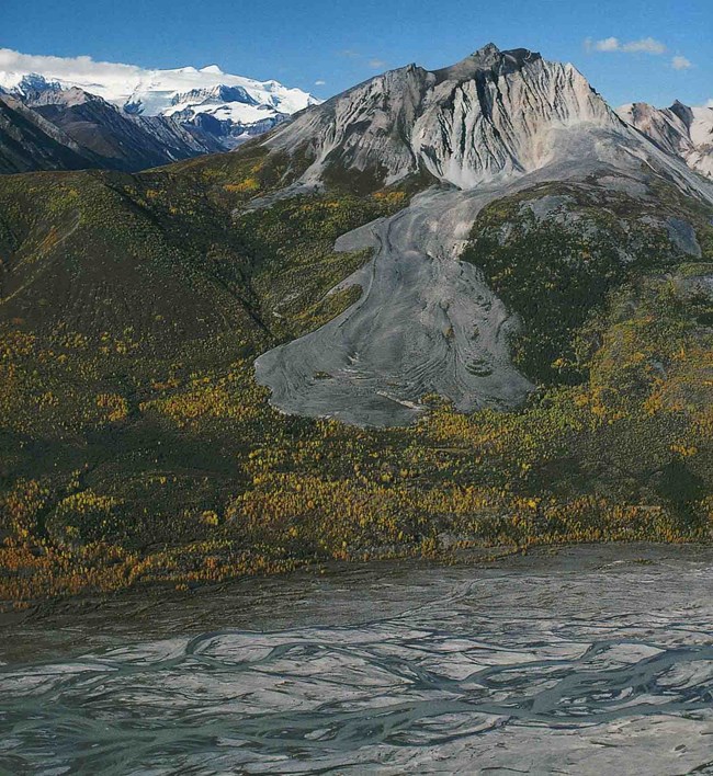 A rock glacier in Wrangell-St Elias National Park and Preserve.