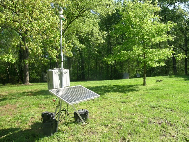 Portable ozone monitoring system at Guilford Courthouse National Military Park.
