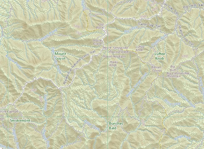 Portion of a 1:24,000-scale topographic map