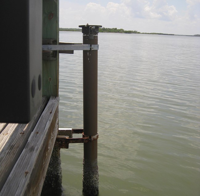 Dock with a pvc holder attached on the right side