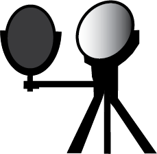 line drawing of a tripod instrument with two mirror used for signaling