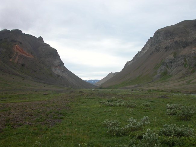 "The Gates" at Aniakchak in the summer.