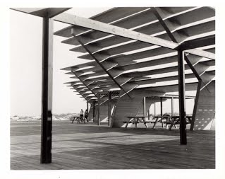 1956 view of Coquina Beach Sunshade