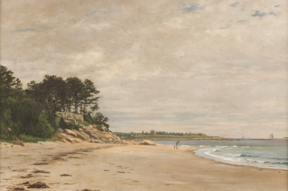 A painting of Dana Beach in Manchester By The Sea, Massachusetts, by Ernest Wadsworth Longfellow.