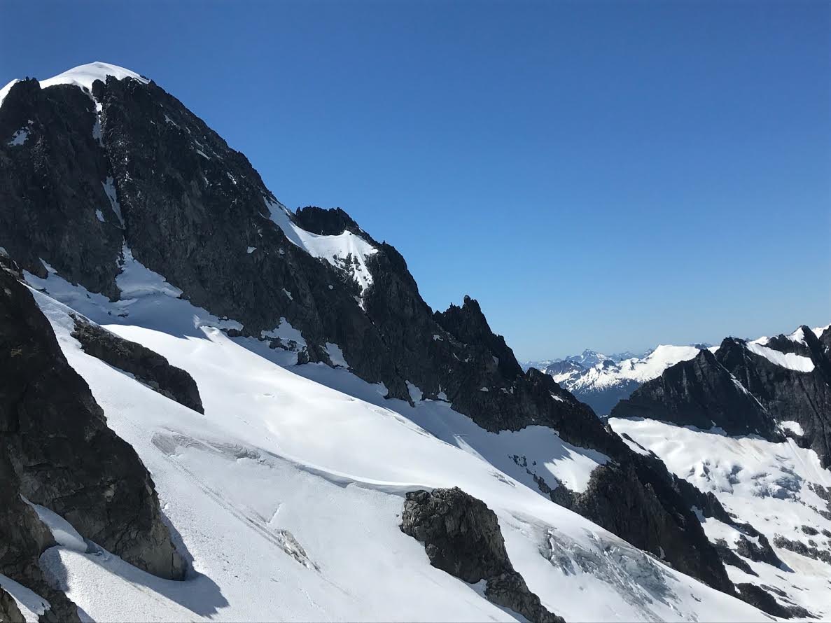 The West Arete of Eldorado and the basin used to approach the climb