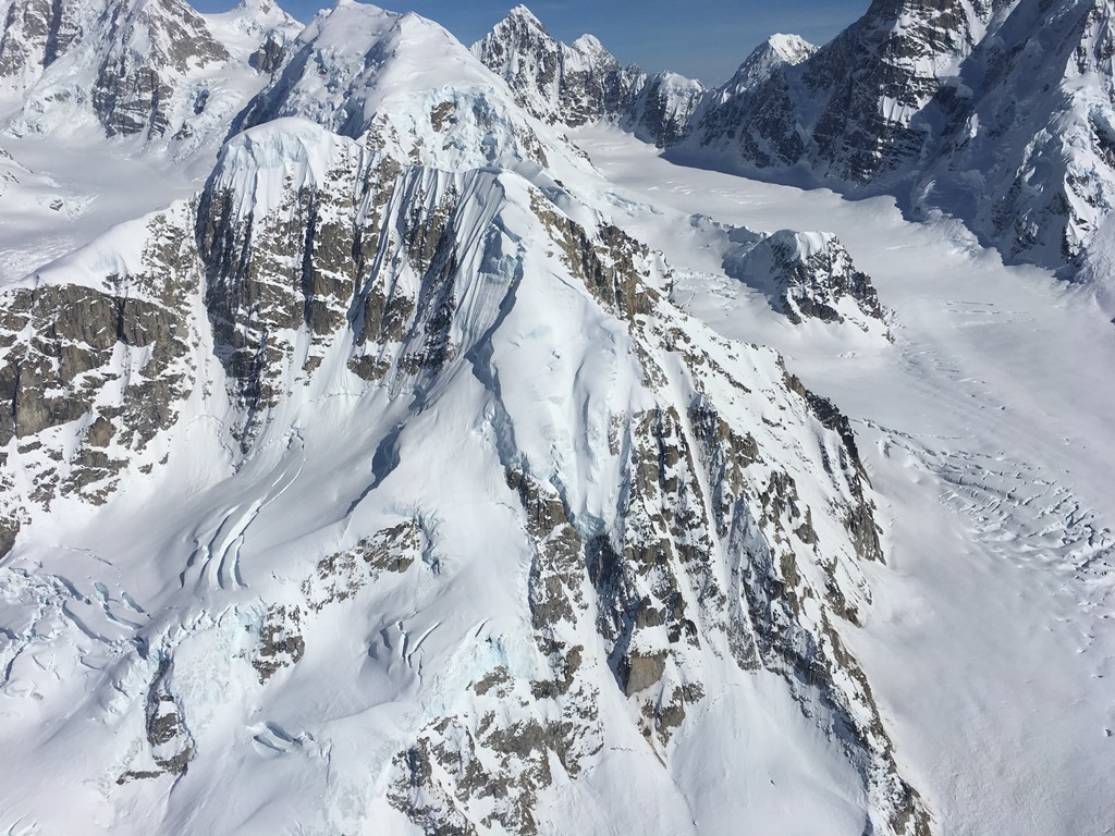 View of Mount Frances from the summit of Mount Crosson