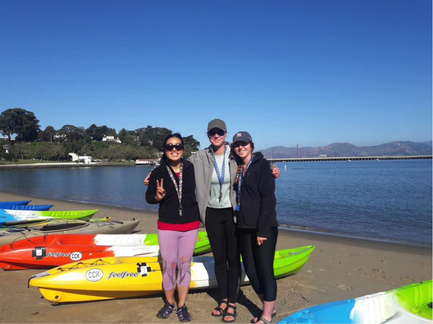 San Francisco State kayak instructors 
