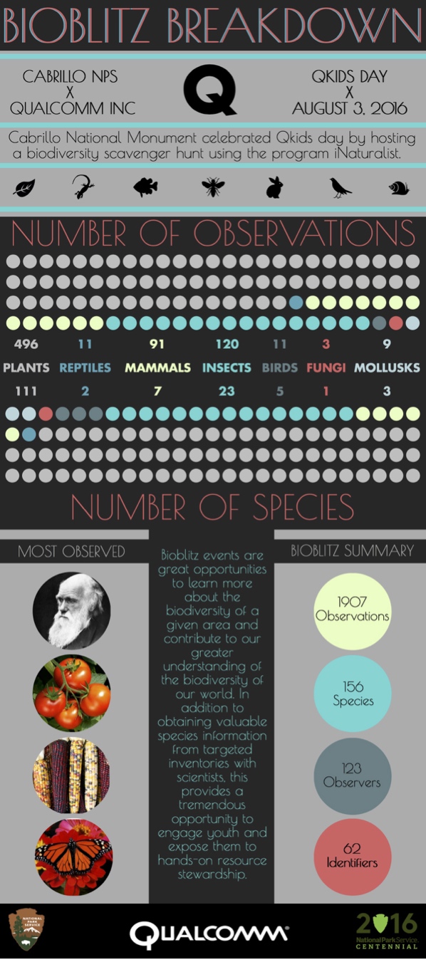 Qualcomm BioBlitz Infographic Results from Qualcomm BioBlitz