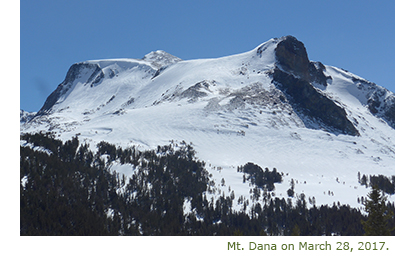 Mt. Dana covered in snow