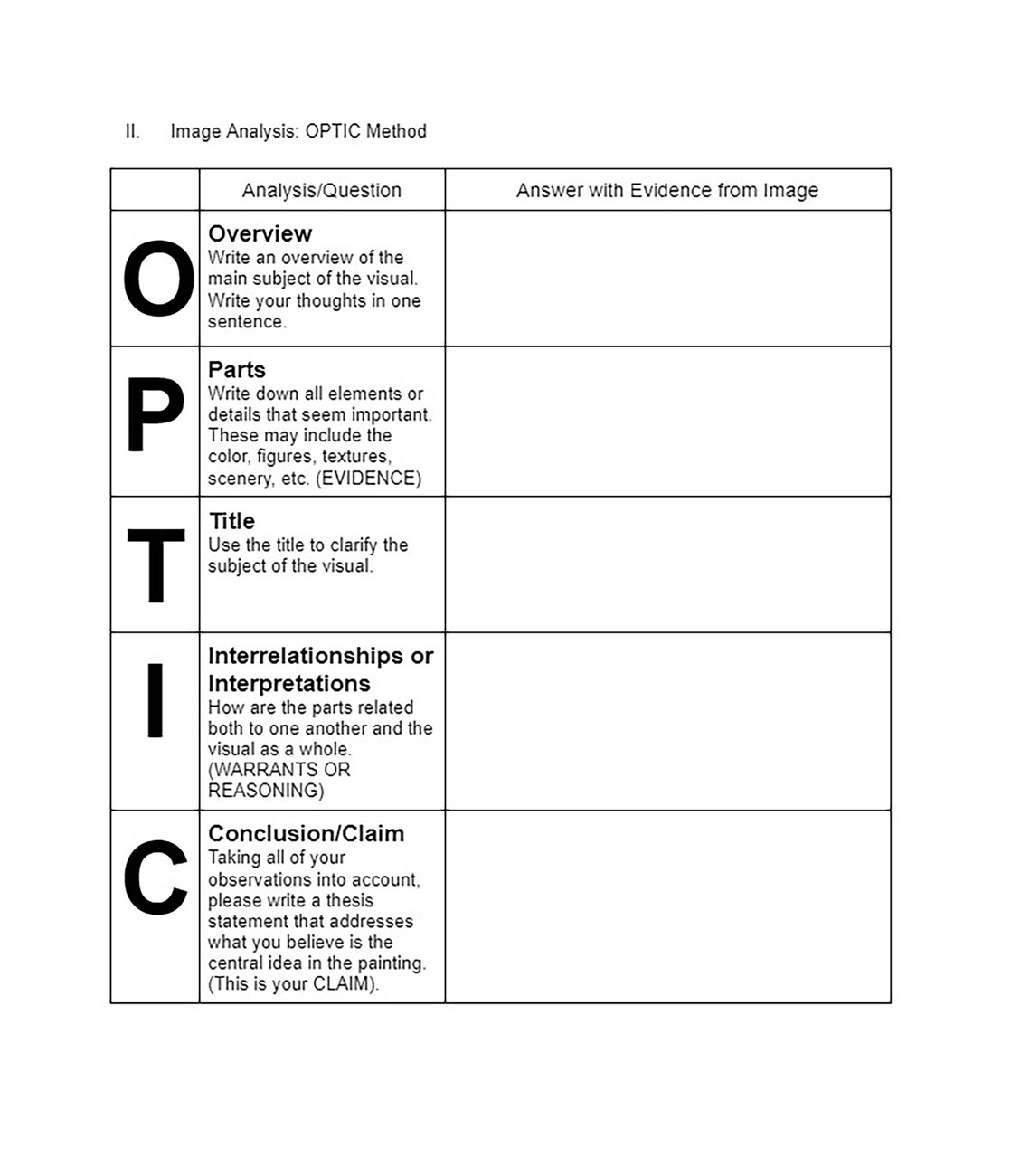 Chart with black text on white background