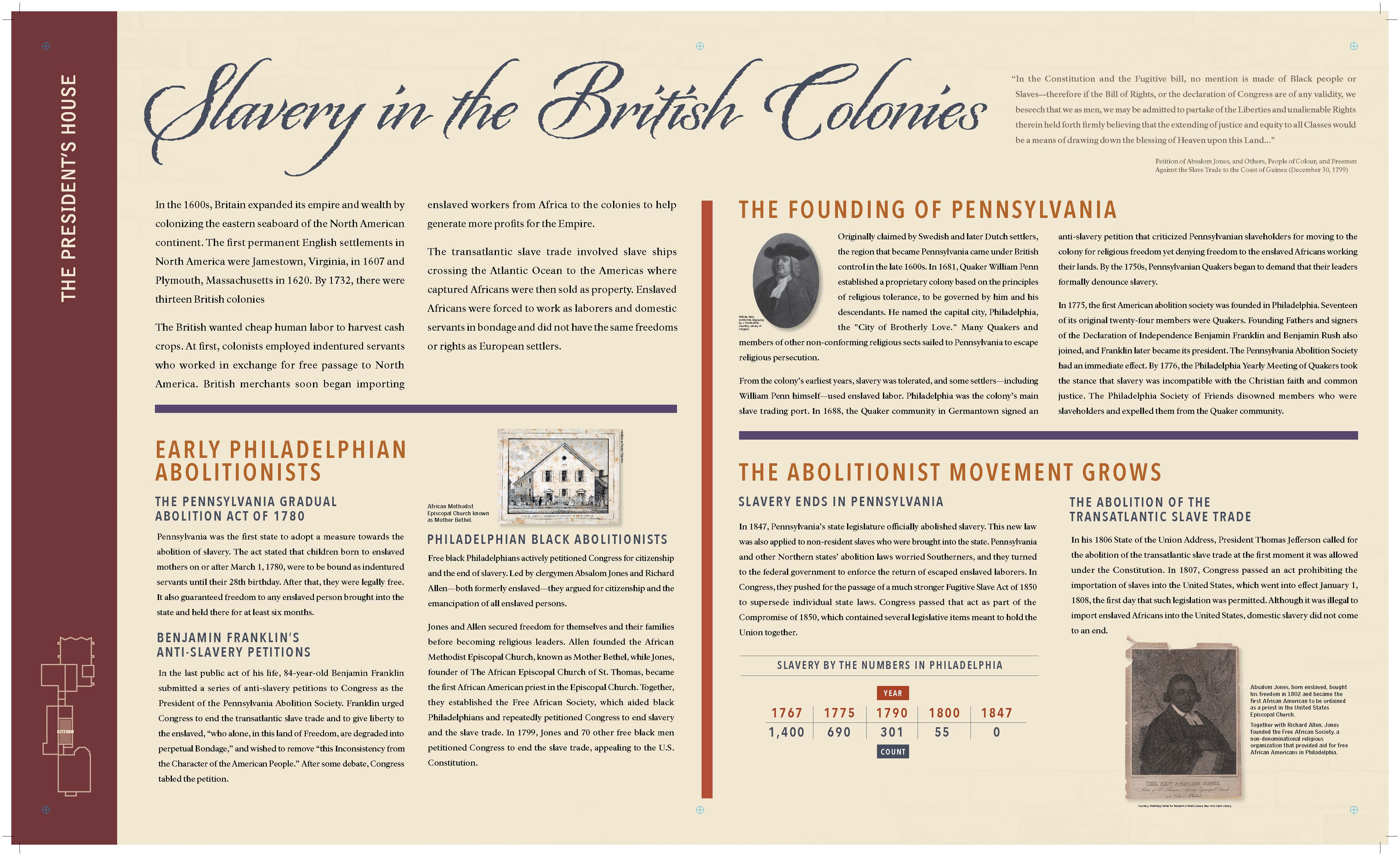 Exhibit panel titled Slavery in the British Colonies. See below for full panel text. Exhibit panel titled Slavery in the British Colonies. See below for full panel text.