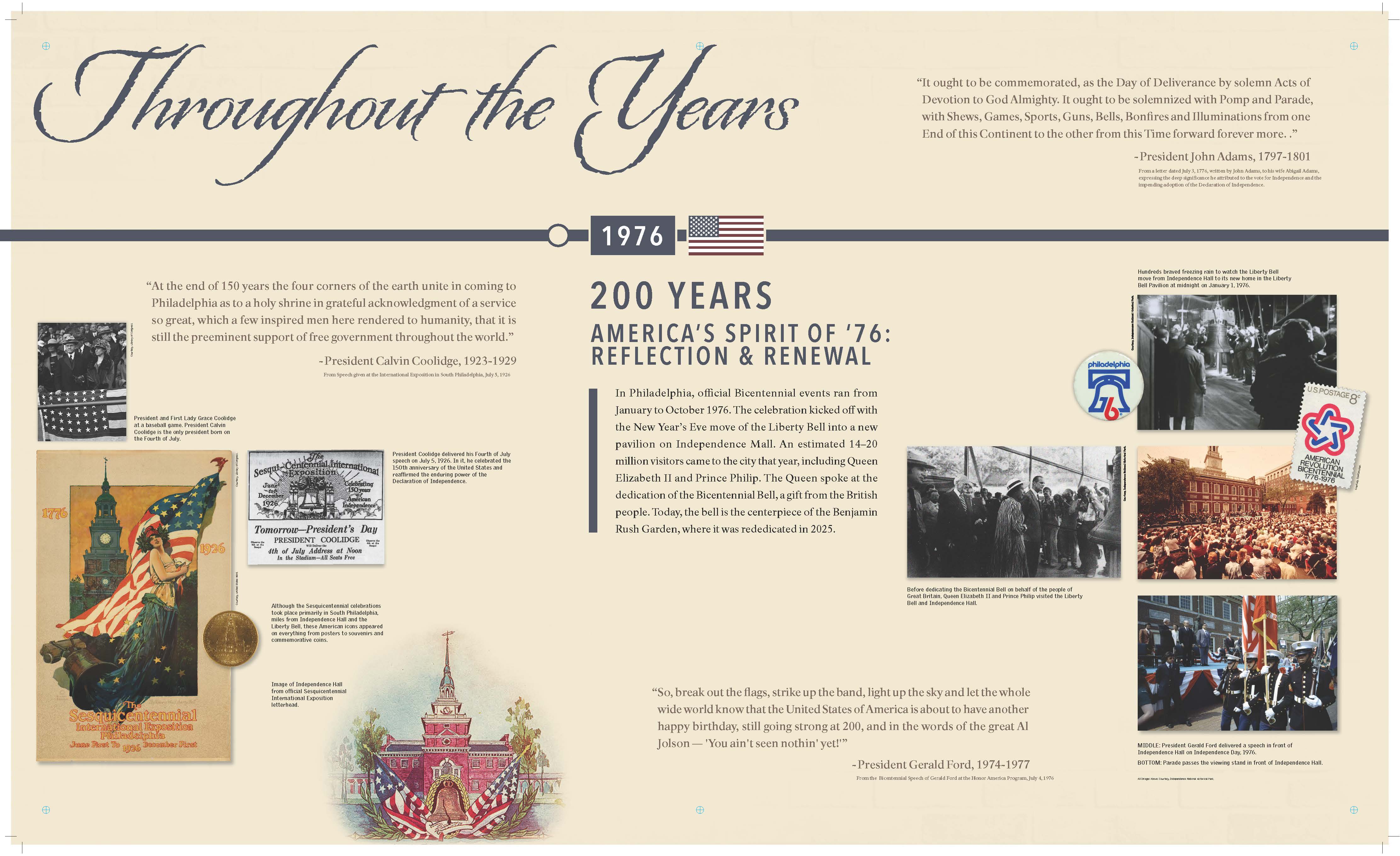 Second half of exhibit panel titled Celebrating Independence Throughout the Years. See below for full panel text. Second half of exhibit panel titled Celebrating Independence Throughout the Years. See below for full panel text.