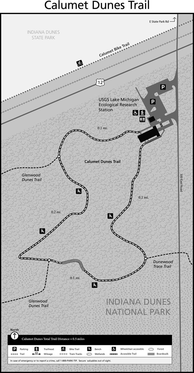 Calumet Dunes Trail Map