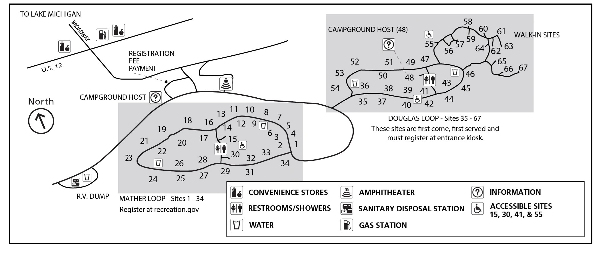 Indiana Dunes State Park Campground Map