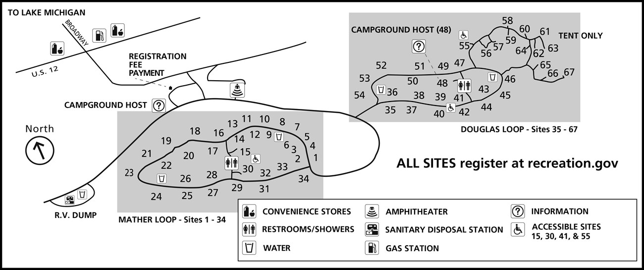 Dunewood Campground Map