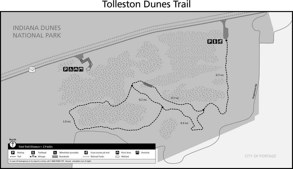 Tolleston Dunes Trail Map