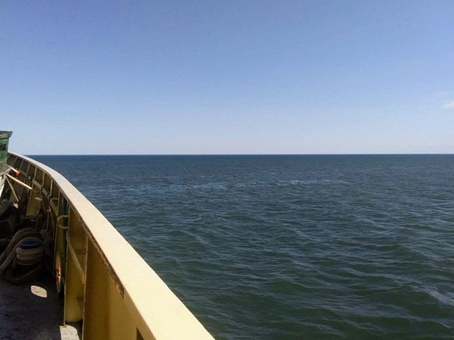 looking over the starboard deck of RANGER III