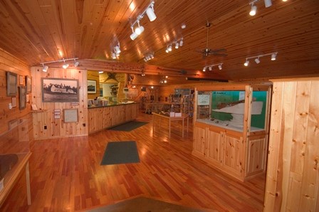 Inside the Windigo visitor center.
