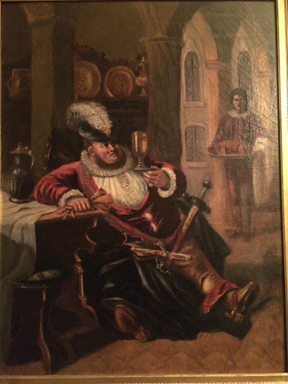 a painting of Fallstaff- Garfield's favorite Shakespeare character