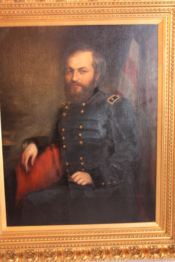 painting done by Caroline Ransom which is of James A. Garfield in his Union uniform