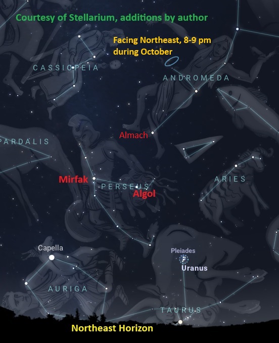 perseus picture A computer-generated image of the night sky with lines drawn through some groupings of stars