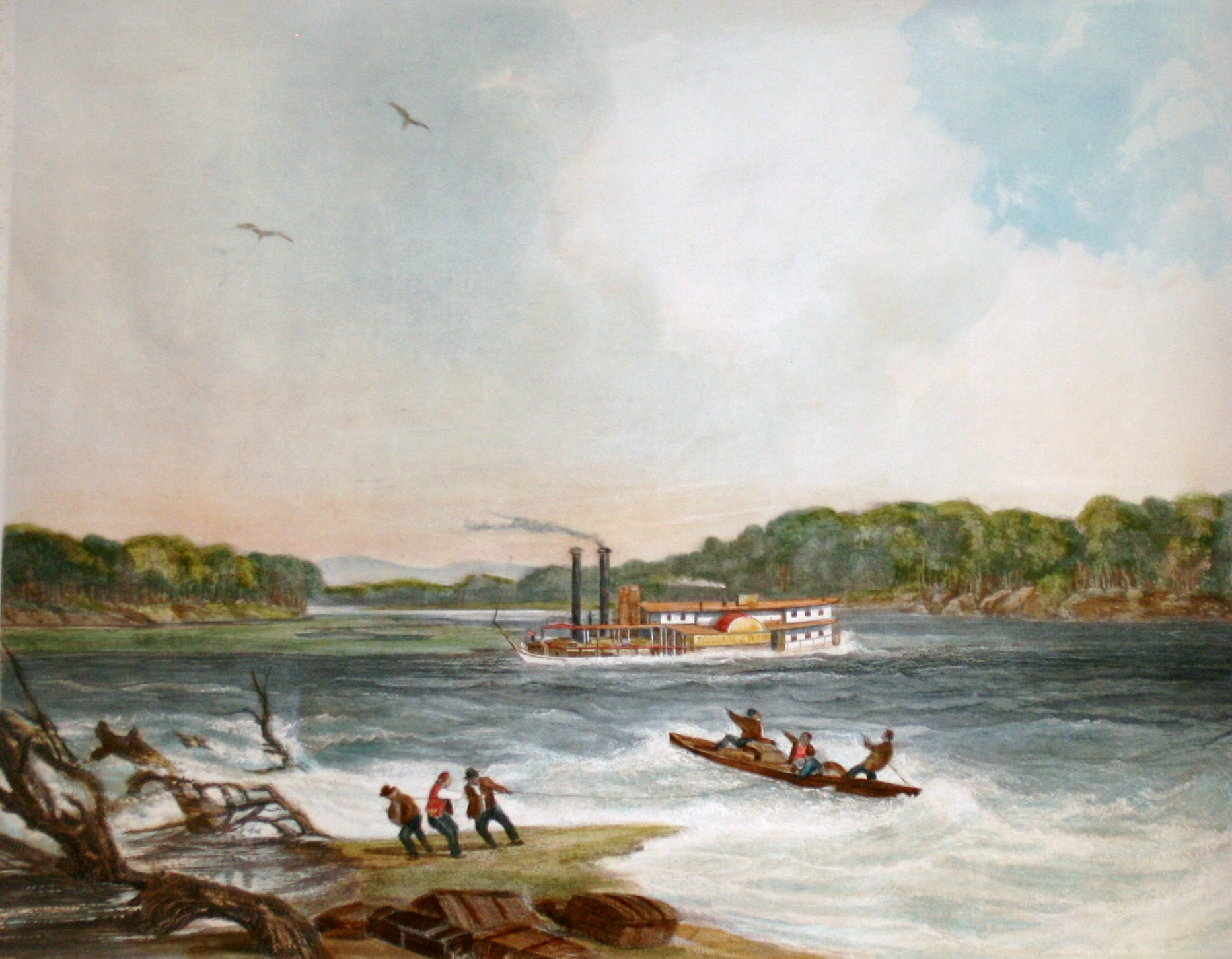 Bodmer's aquatint of the steamer Yellowstone Bodmer's aquatint of the steamer Yellowstone