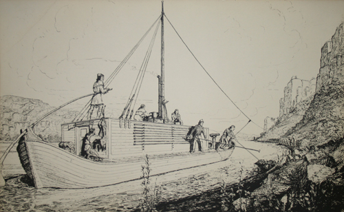 keelboat engraving