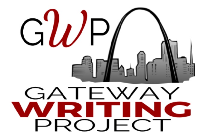 A logo that says "gateway writing project" and has a city skyline and the gateway arch