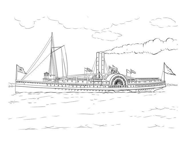 Riverfront coloring page