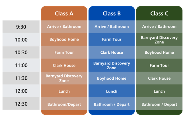 Field Trip Schedule Example