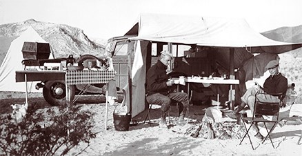 Campbell's base camp in Pinto Basin