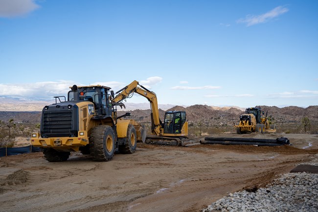 Large machinery at a construction site.