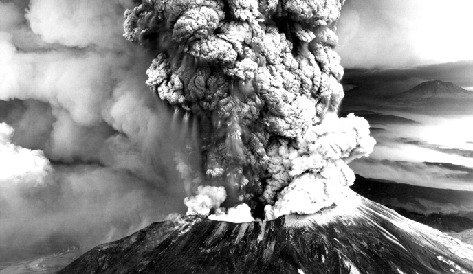 Eruption column of Mount Saint Helens in 1980