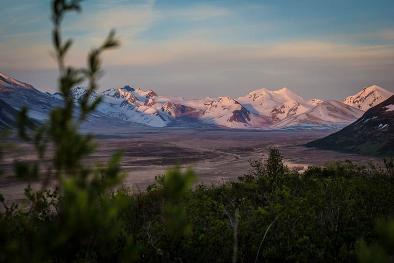 A view from outside the Robert F. Griggs Visitor Center into the Valley of Ten Thousand Smokes