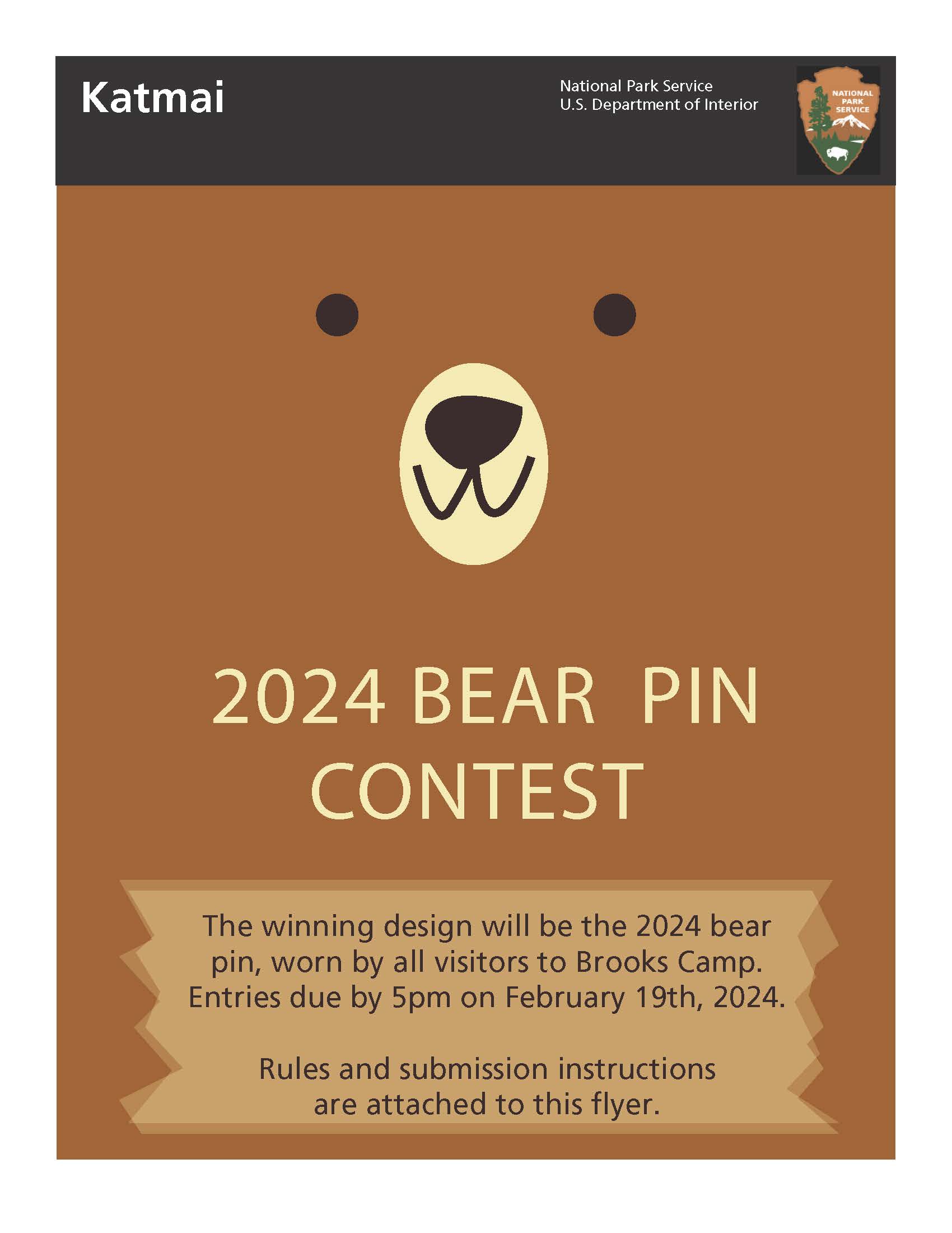 Katmai 2024 Bear Pin Contest Rules Katmai National Park Preserve U   2024 Flyer 508 1 