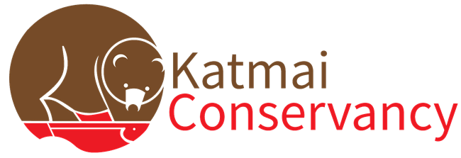 logo: stylized brown bear and salmon in circle