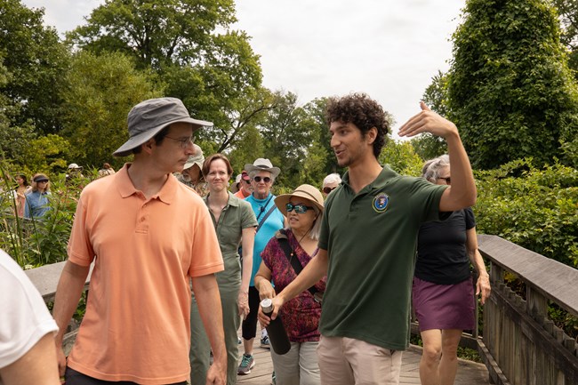 Volunteer giving a tour