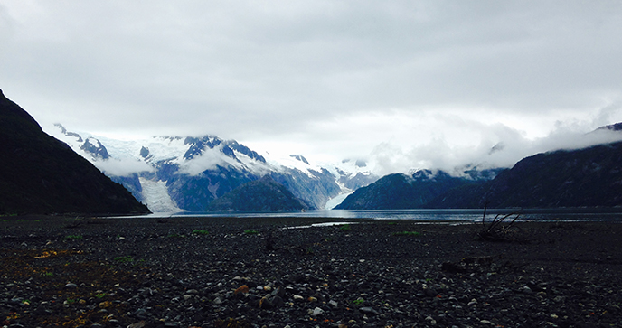 M/V Serac anchored off Pederson Lagoon M/V Serac anchored off Pederson Lagoon