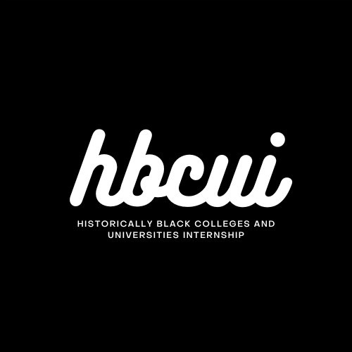 White script text spelling out HBCUI on a black background.