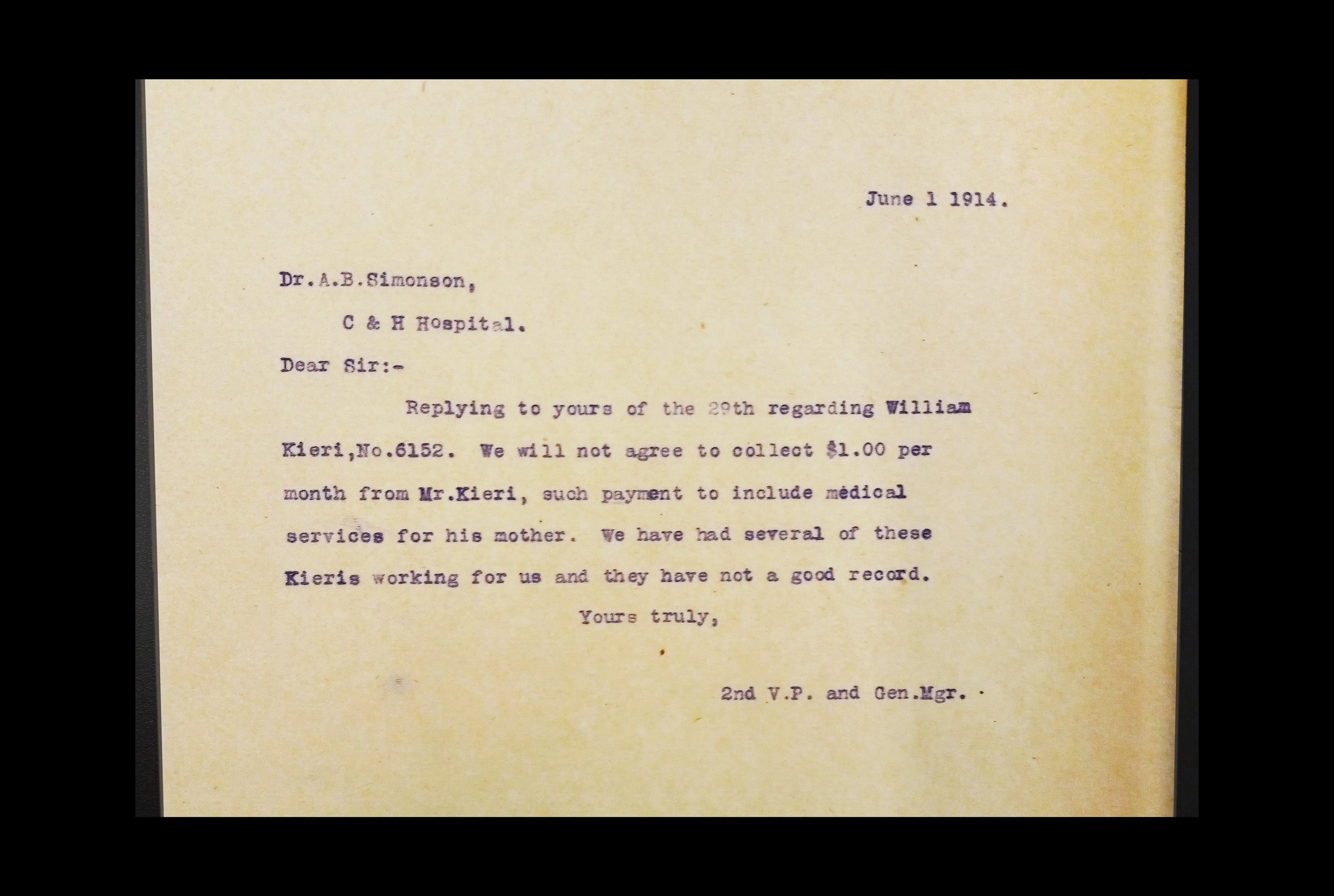 A historic document from the MTU Archives.