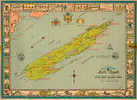 1939 Tourist Map of Isle Royale