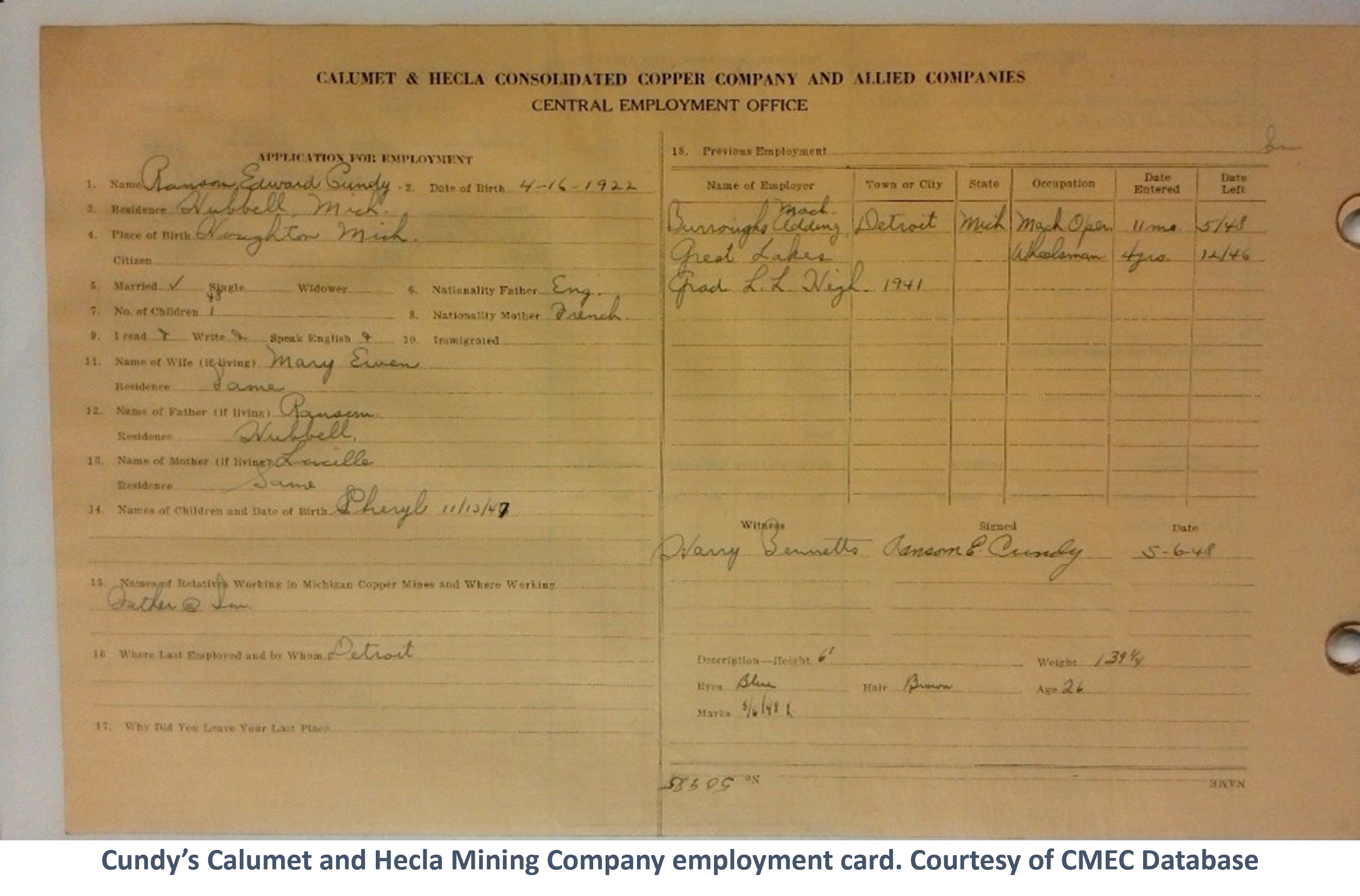 1950 census record